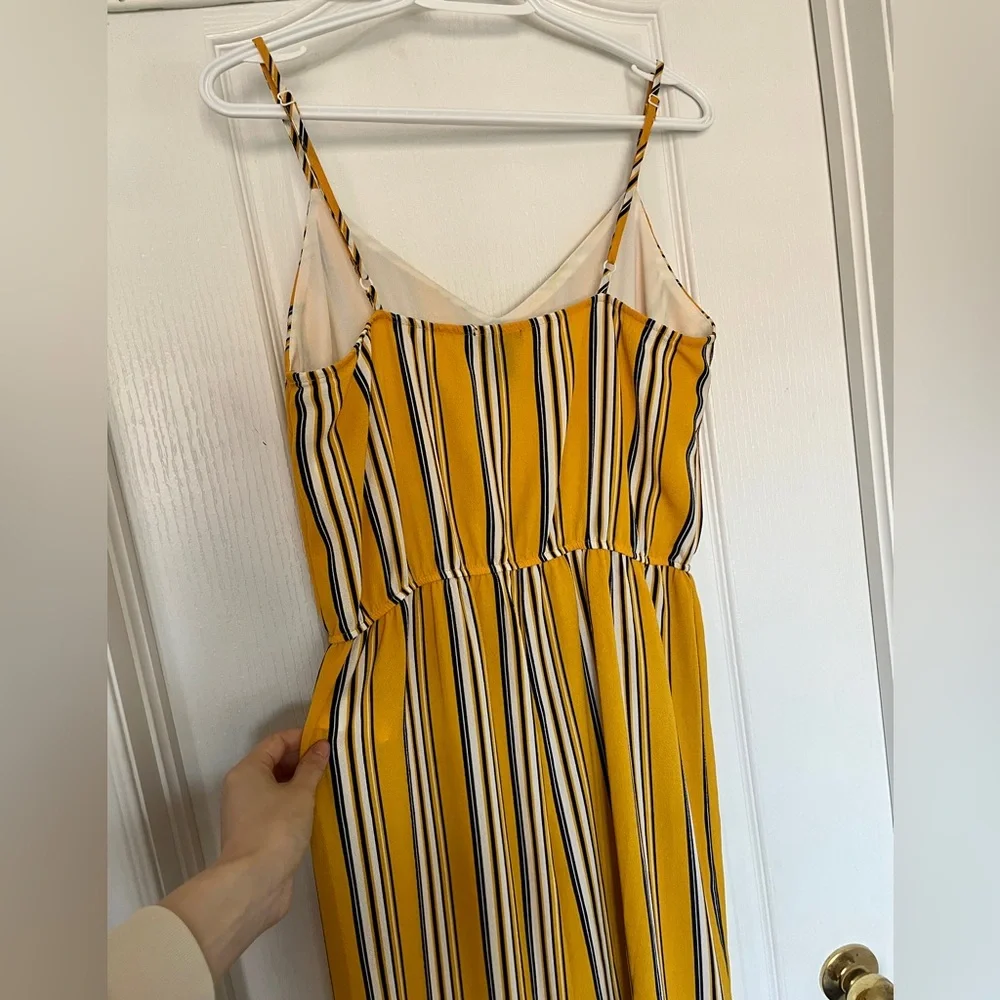 Striped Yellow Jumpsuit - Picture 5 of 5